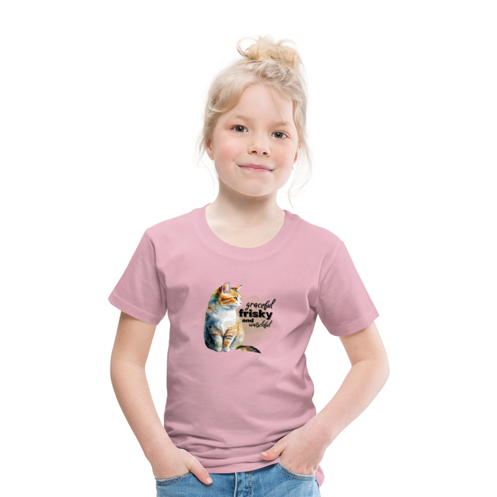 Kinder T-Shirt - graceful,frisky and watchful - Hellrosa