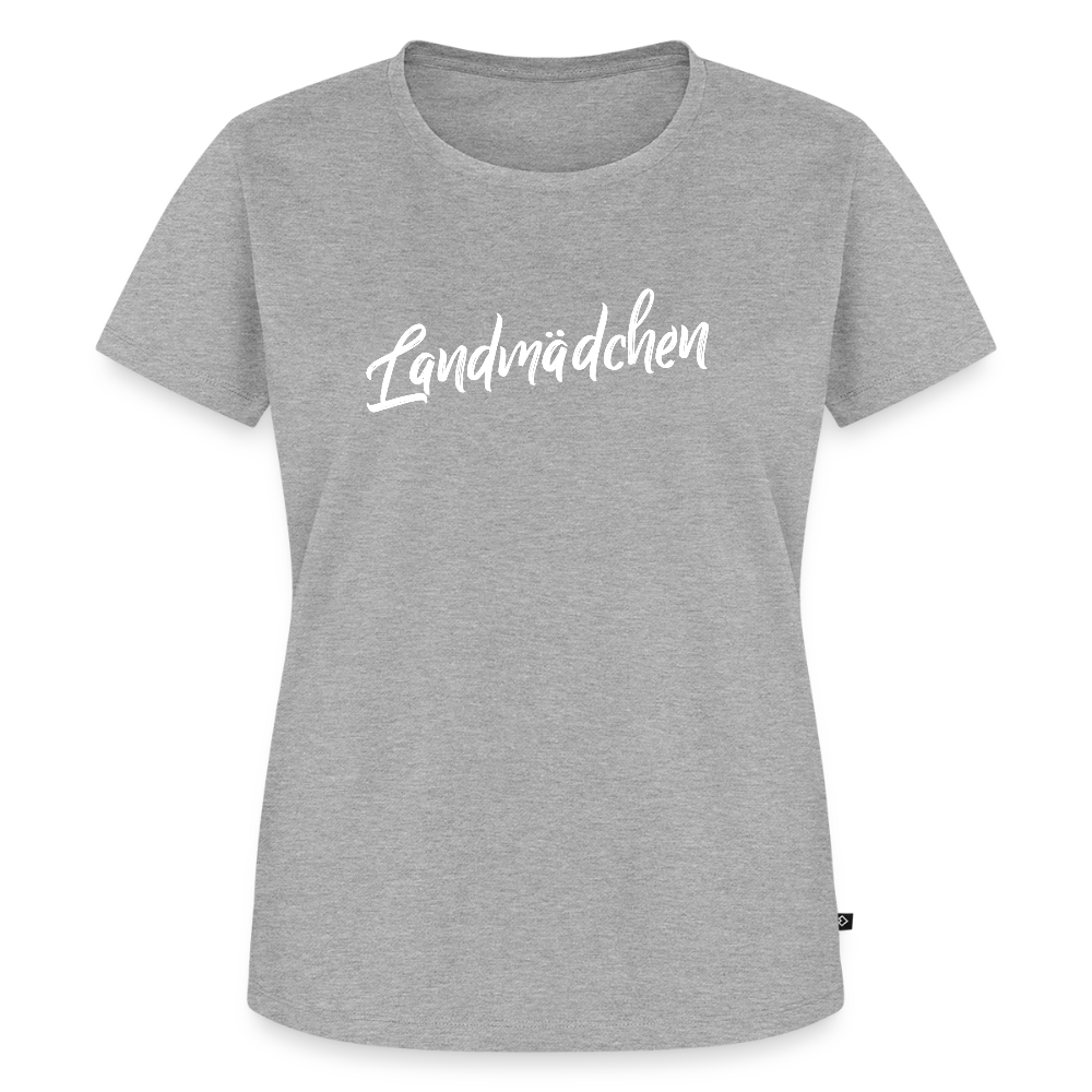 Frauen BIO T-Shirt - Landmädchen - Grau meliert