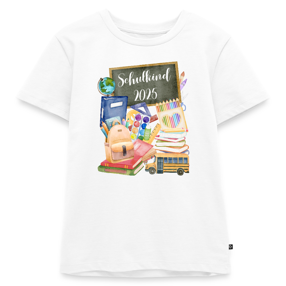 Kinder T-Shirt - Schulkind 2025 *Personalisierbar* - Weiß