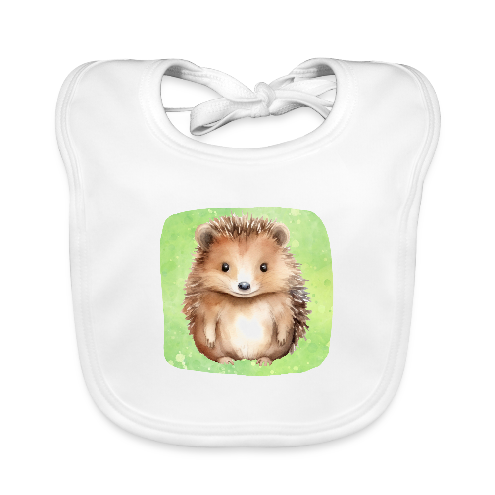Baby Bio-Lätzchen - Baby Igel - Weiß