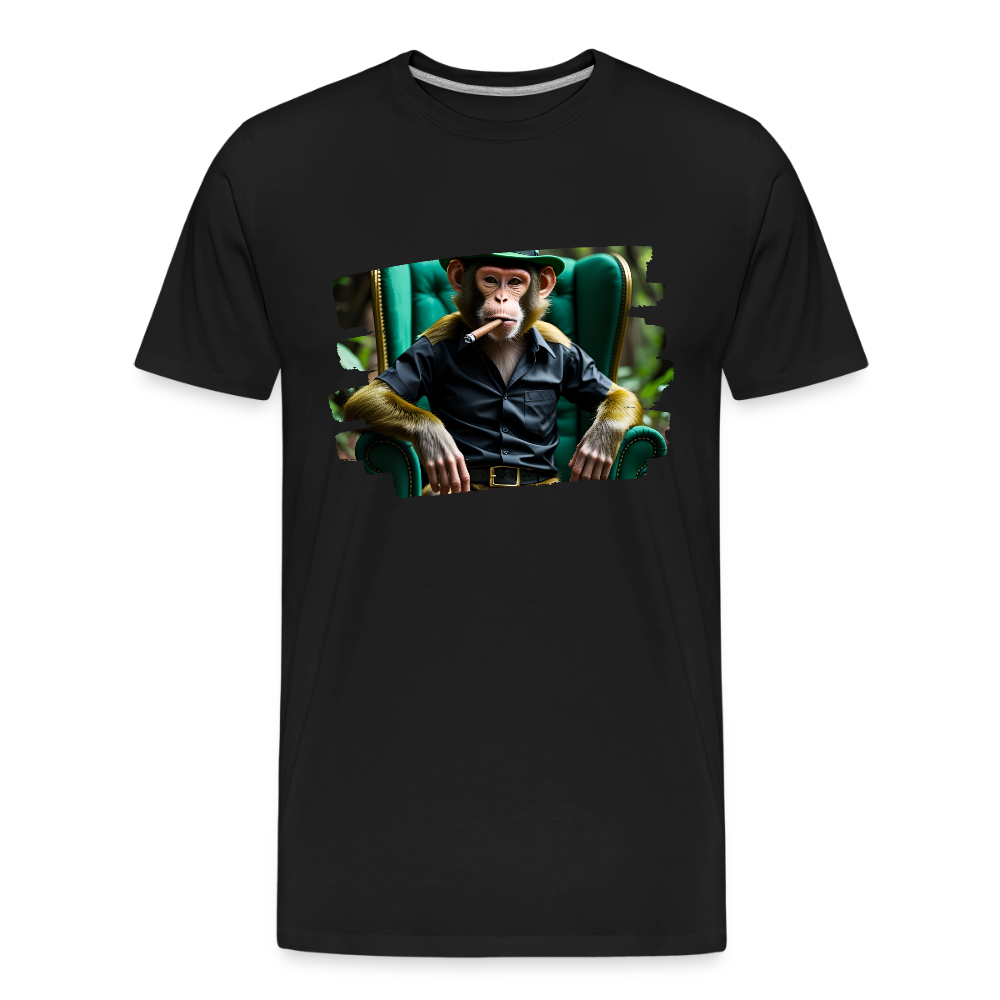 Männer Bio T-Shirt - Affe - Schwarz