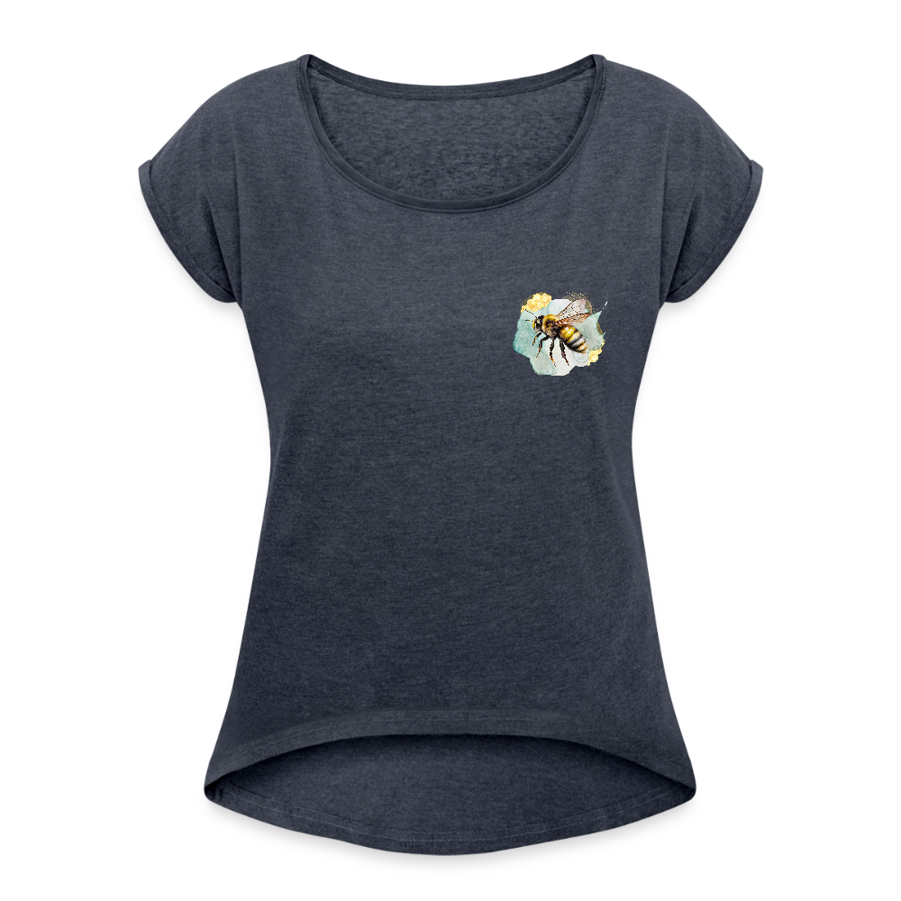 Frauen T-Shirt - Biene - Navy meliert