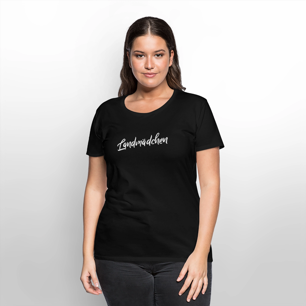 Frauen BIO T-Shirt - Landmädchen - Schwarz