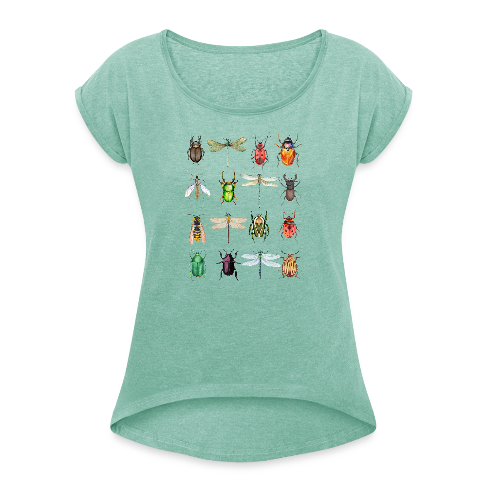 Frauen T-Shirt - Käfer - Minze meliert