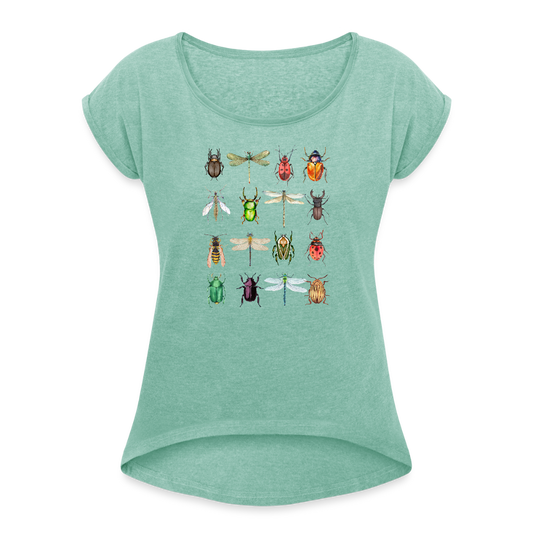 Frauen T-Shirt - Käfer - Minze meliert
