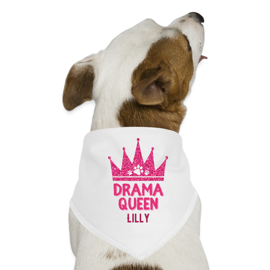 Hunde-Bandana - Drama Queen - Weiß