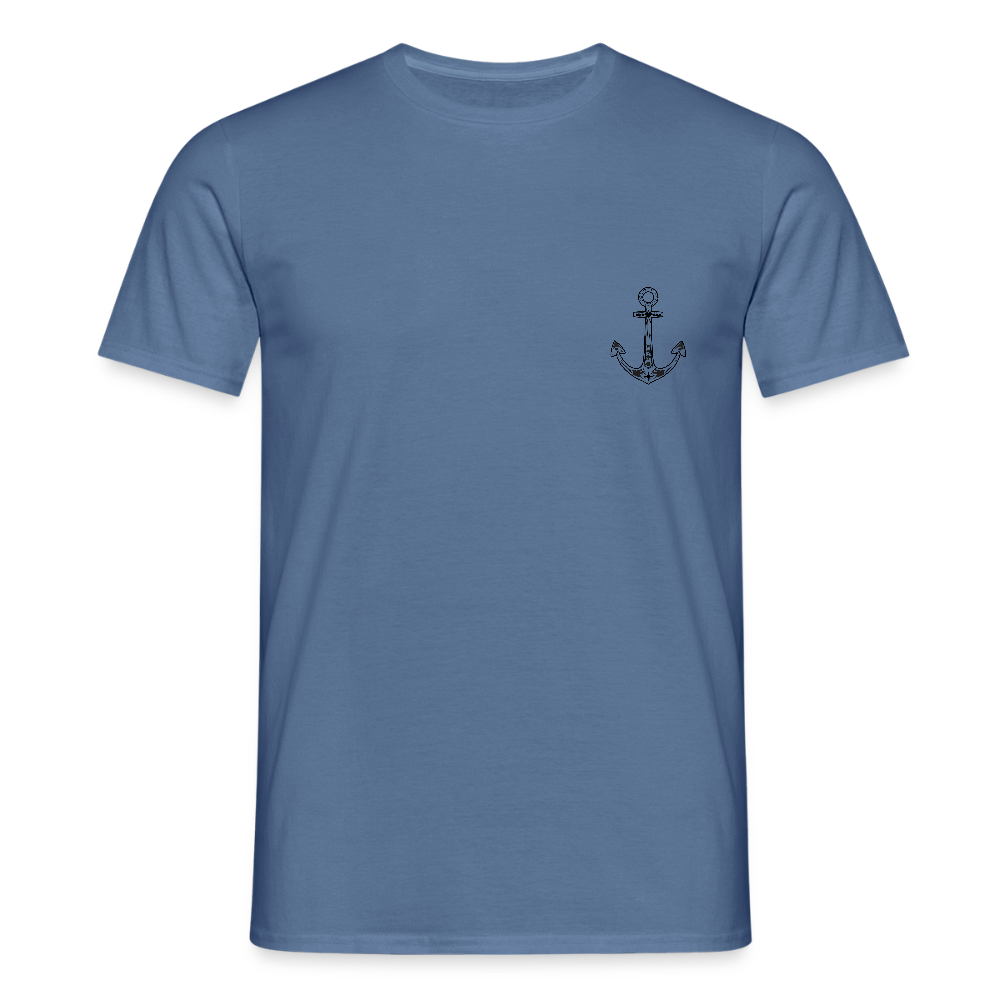 Männer T-Shirt - Anker - Taubenblau 