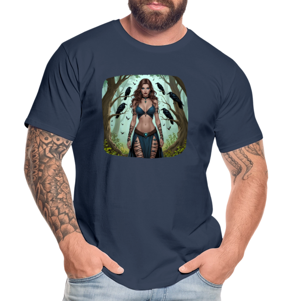 Männer Bio T-Shirt - Hexe - Navy