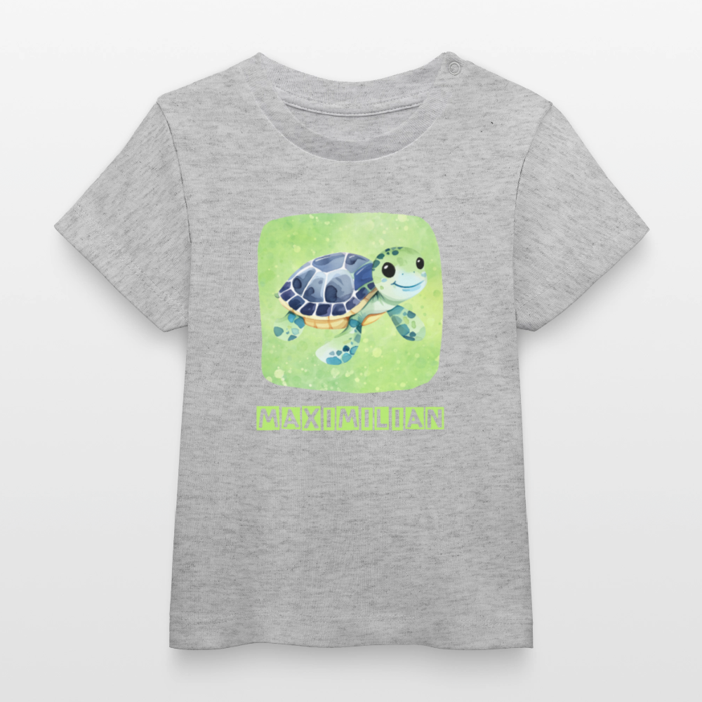 Bio-T-Shirt BABY Schildkröte - Grau meliert