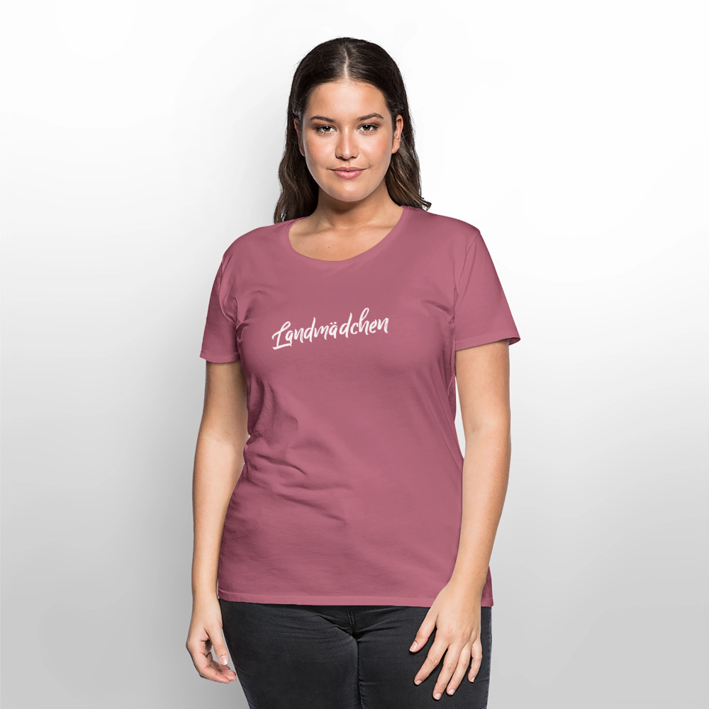 Frauen BIO T-Shirt - Landmädchen - Mauve