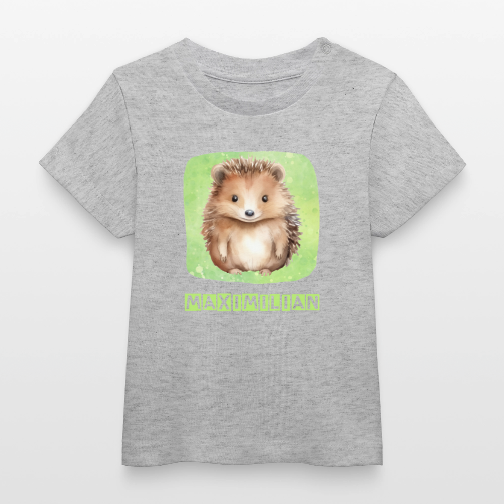 Bio-T-Shirt BABY Igel - Grau meliert