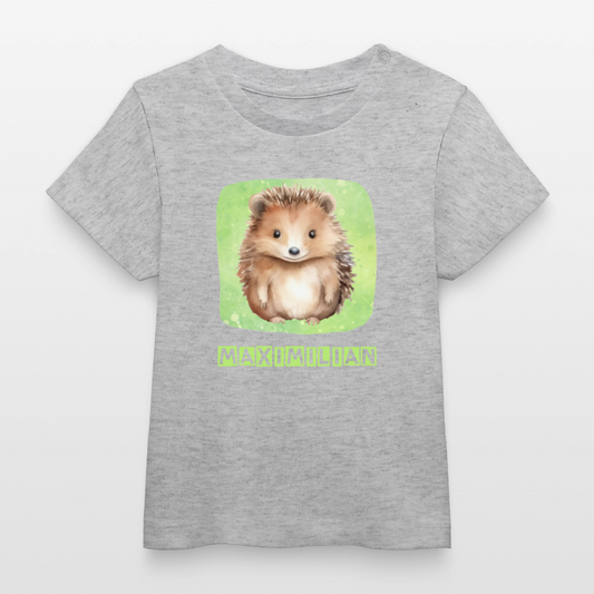 Bio-T-Shirt BABY Igel - Grau meliert