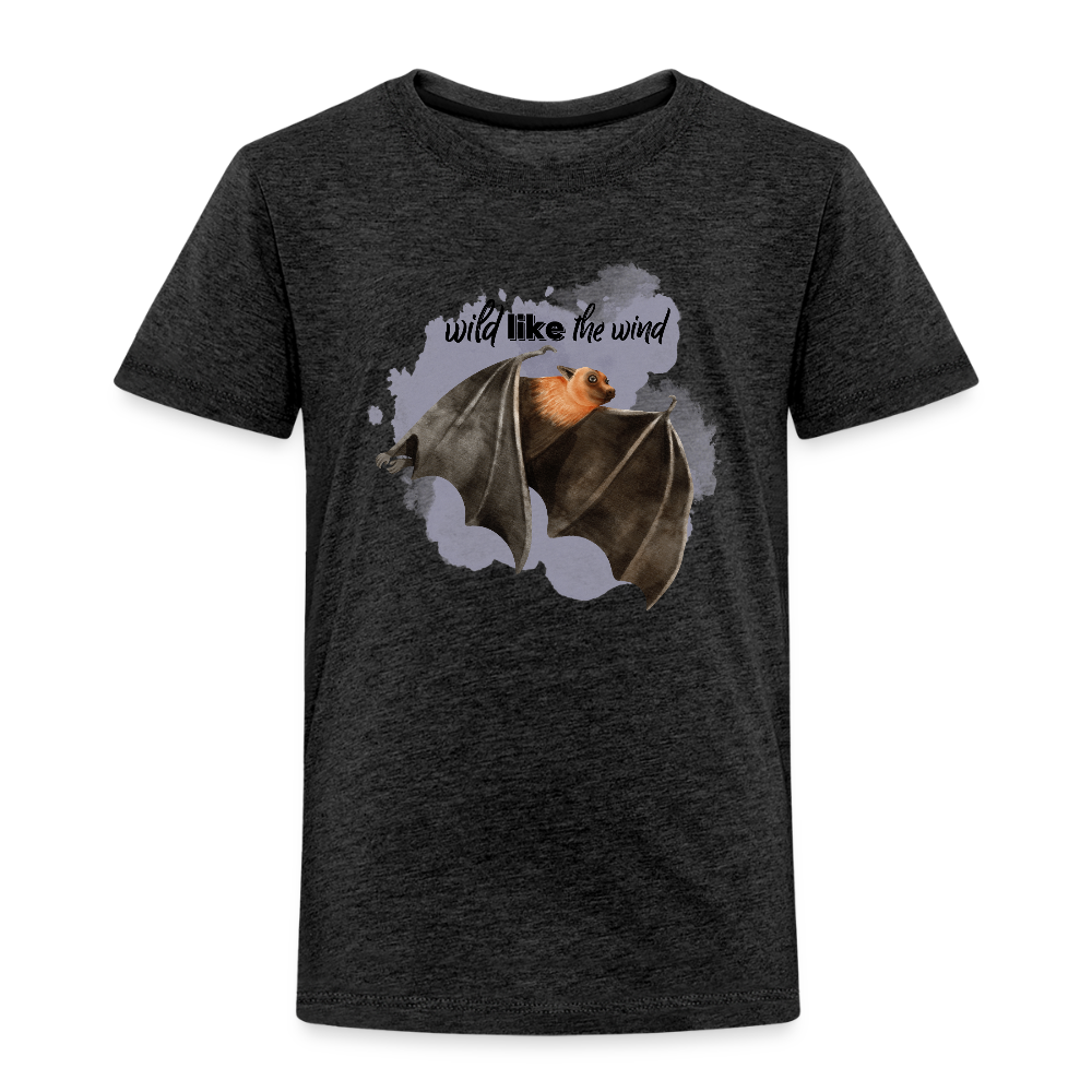 Kinder T-Shirt - wild like the wind - Anthrazit