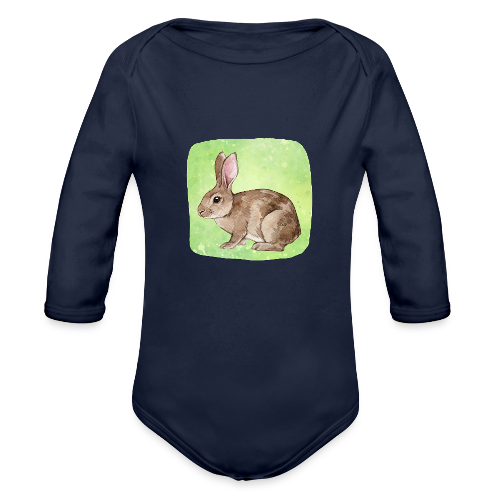 Langarmbody  - Baby Hase - Dunkelnavy