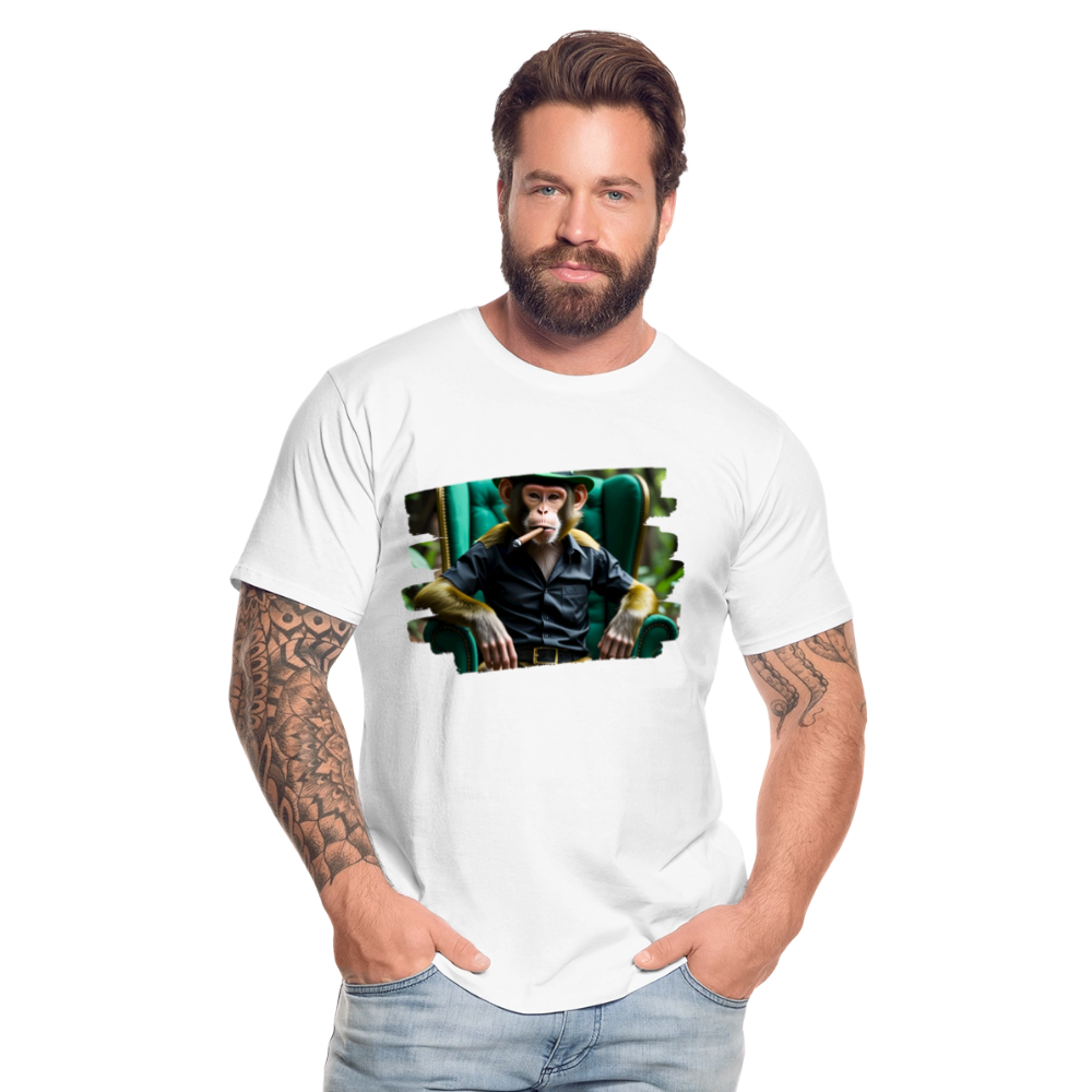Männer Bio T-Shirt - Affe - Weiß