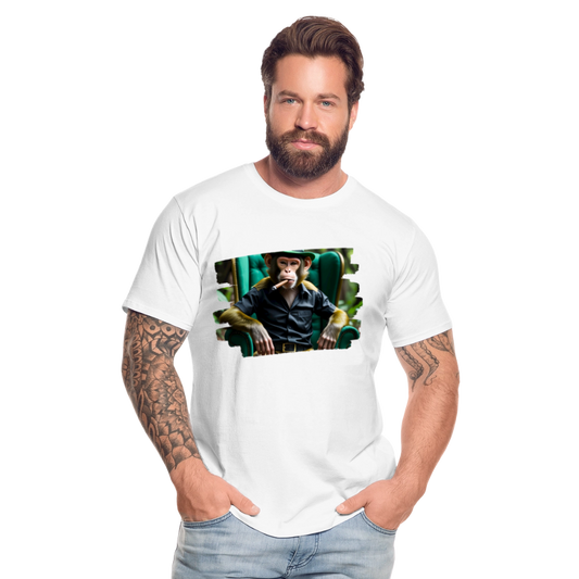 Männer Bio T-Shirt - Affe - Weiß
