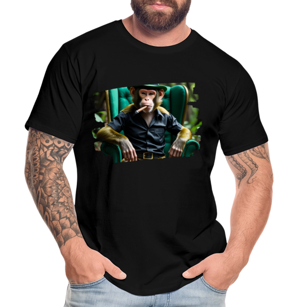 Männer Bio T-Shirt - Affe - Schwarz