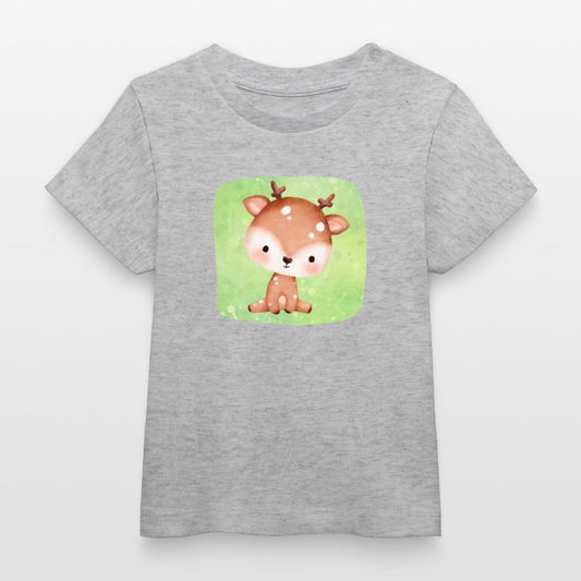 Bio-T-Shirt BABY Reh - Grau meliert