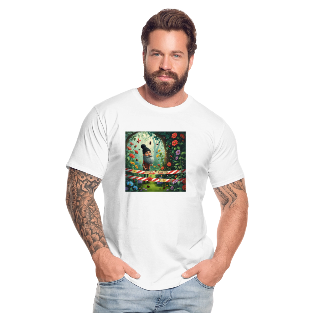 Männer Bio T-Shirt - Tatort Garten - Weiß