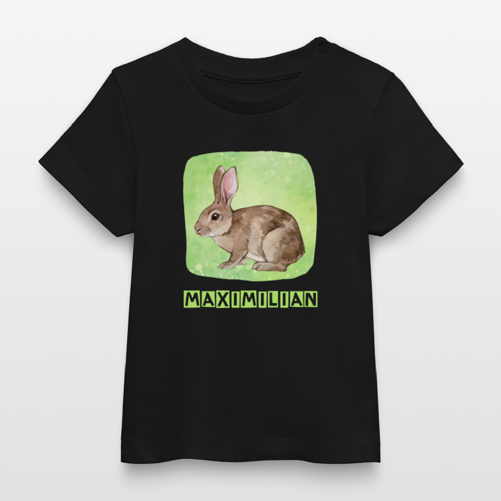 Bio-T-Shirt BABY Hase - Schwarz