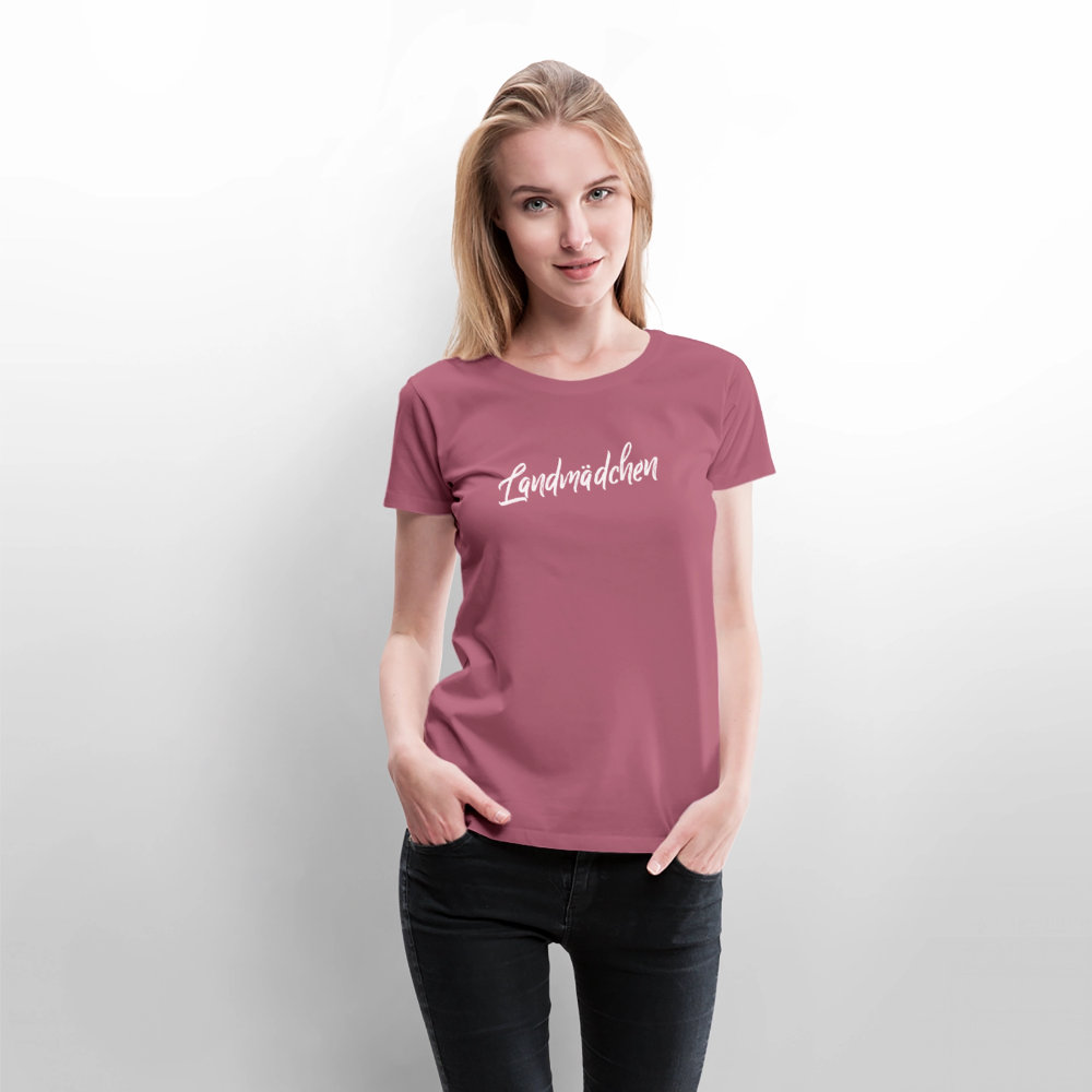 Frauen BIO T-Shirt - Landmädchen - Mauve