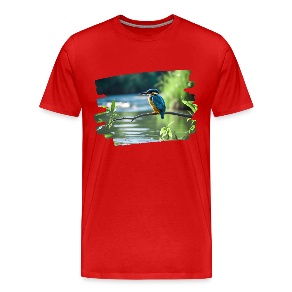 Männer Bio T-Shirt - Eisvogel - Rot