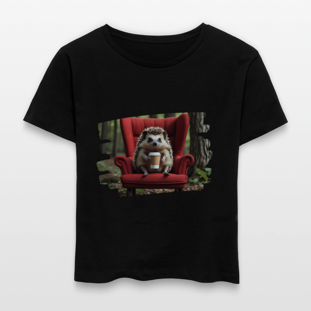 Frauen Bio-T-Shirt - Igel - Schwarz