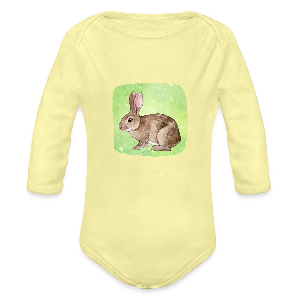 Langarmbody  - Baby Hase - Hellgelb