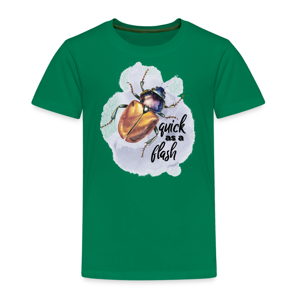 Kinder T-Shirt - quick as a flash - Kelly Green