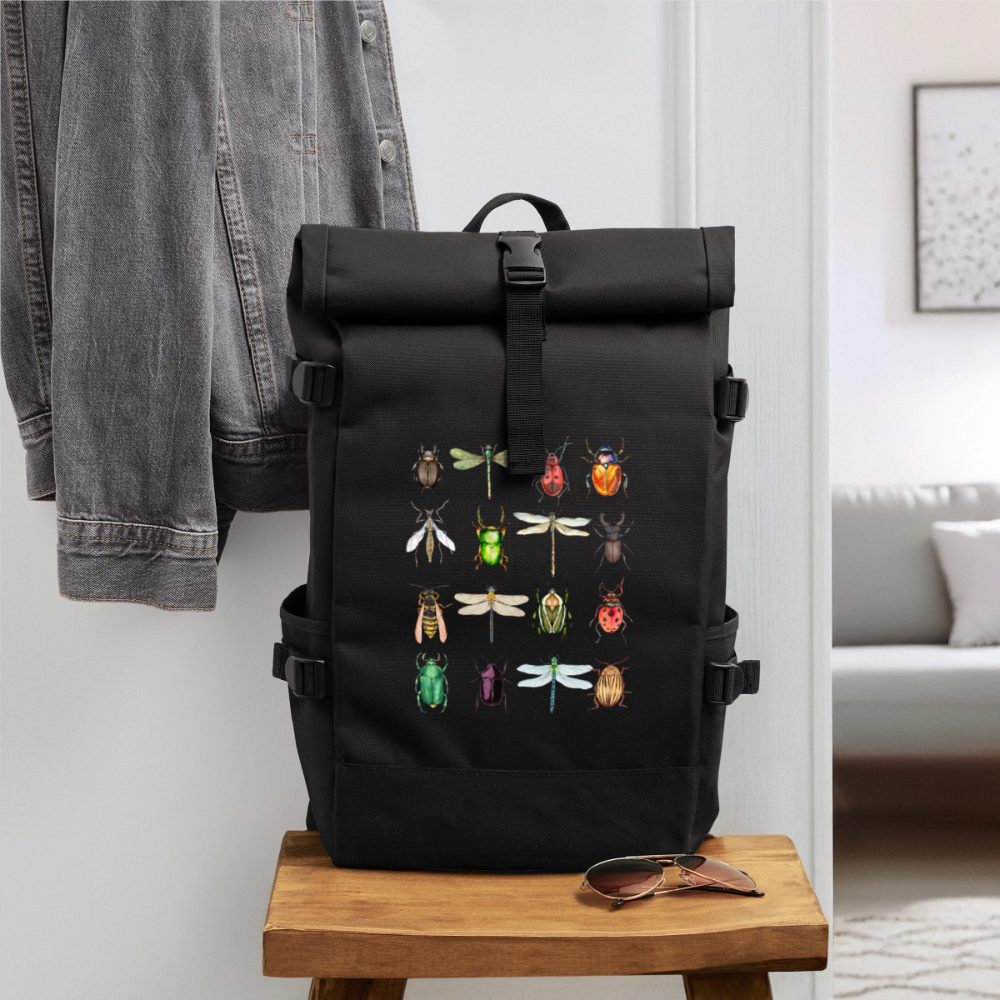 Rolltop Rucksack - Käfer - Schwarz