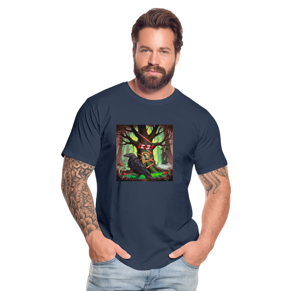 Männer Bio T-Shirt - Tatort Garten Baum - Navy