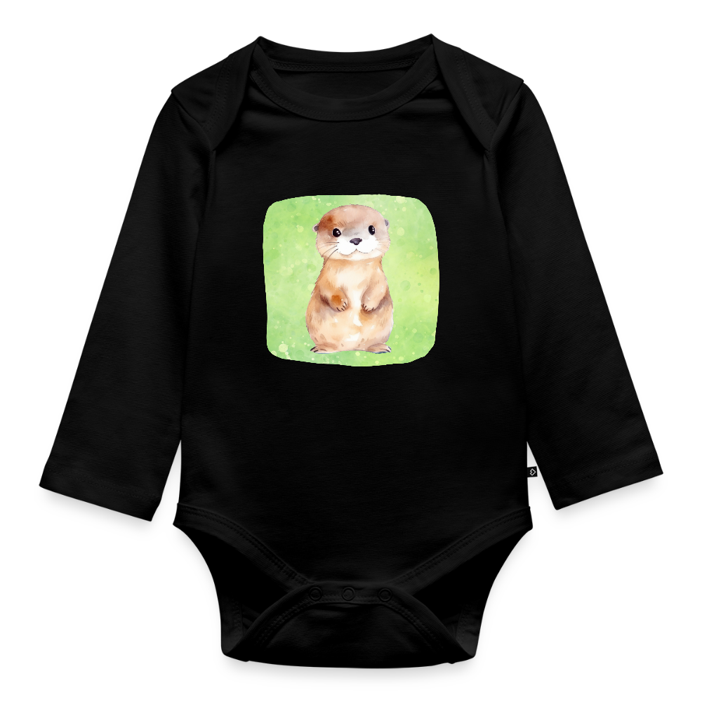 Langarmbody  - Baby Otter - Schwarz