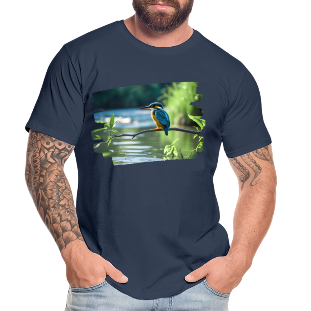 Männer Bio T-Shirt - Eisvogel - Navy