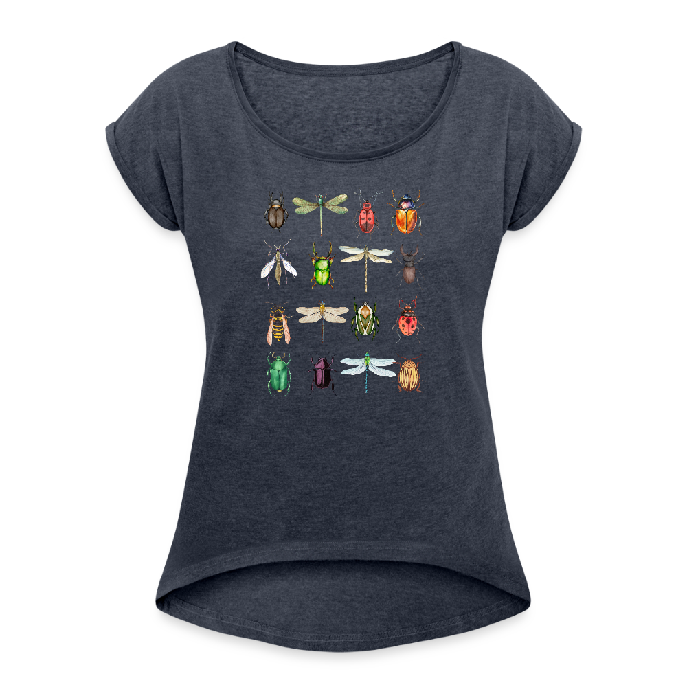 Frauen T-Shirt - Käfer - Navy meliert