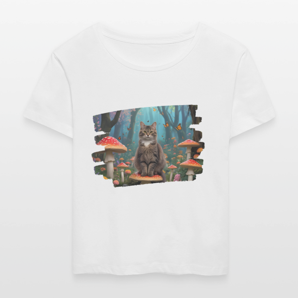 Frauen Bio-T-Shirt - Katze - Weiß