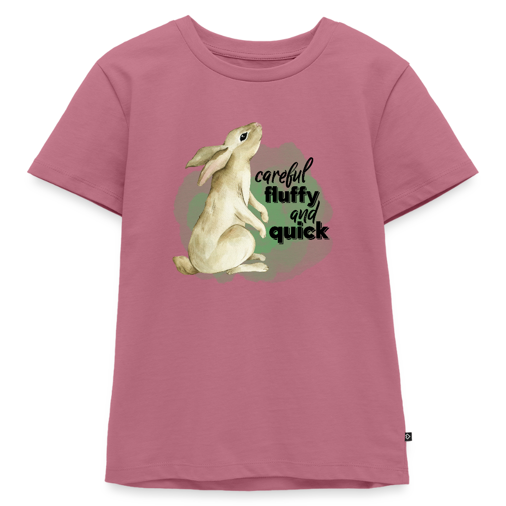 Kinder T-Shirt - careful, fluffy and quick - Mauve