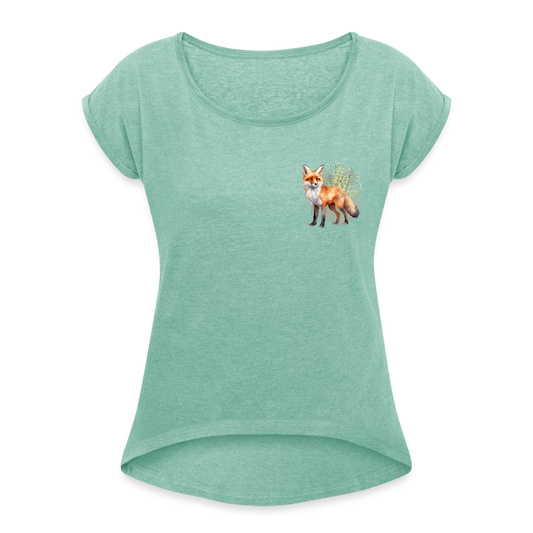Frauen T-Shirt - Fuchs - Minze meliert