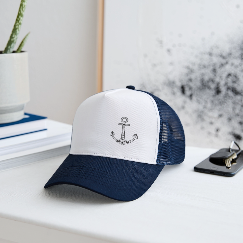 Trucker Cap - Anker - Weiß/Navy