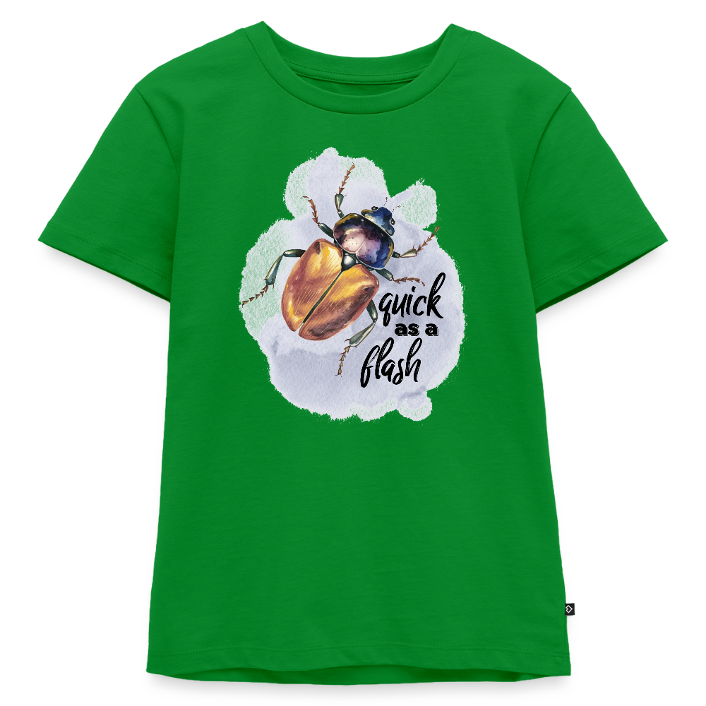 Kinder T-Shirt - quick as a flash - Grün