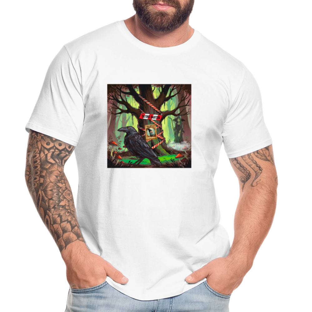 Männer Bio T-Shirt - Tatort Garten Baum - Weiß