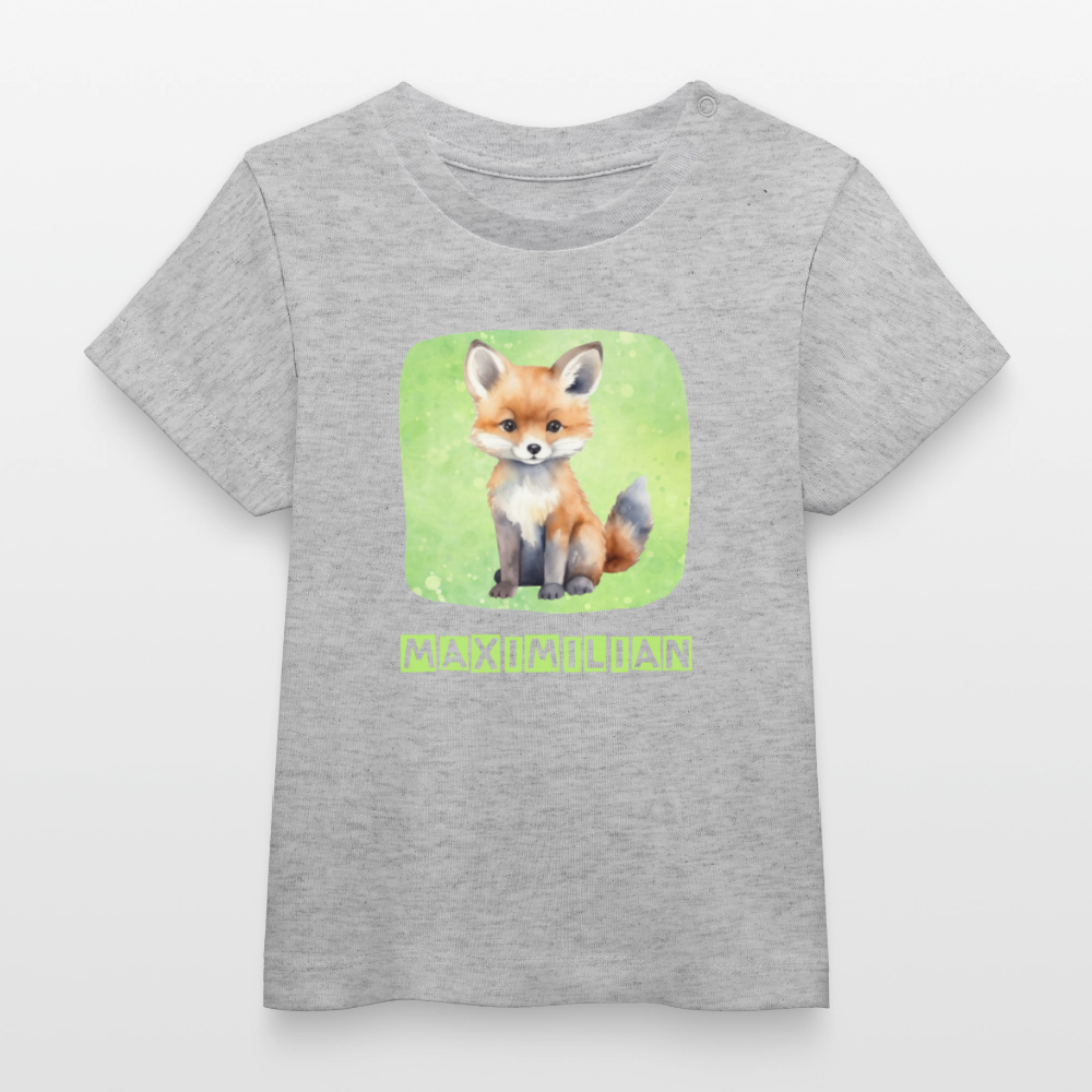 Bio-T-Shirt BABY Fuchs - Grau meliert