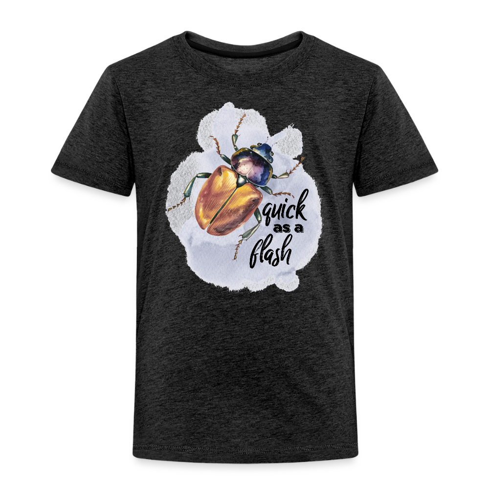 Kinder T-Shirt - quick as a flash - Anthrazit
