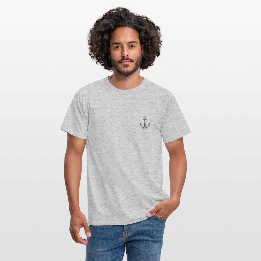 Männer T-Shirt - Anker - Grau meliert