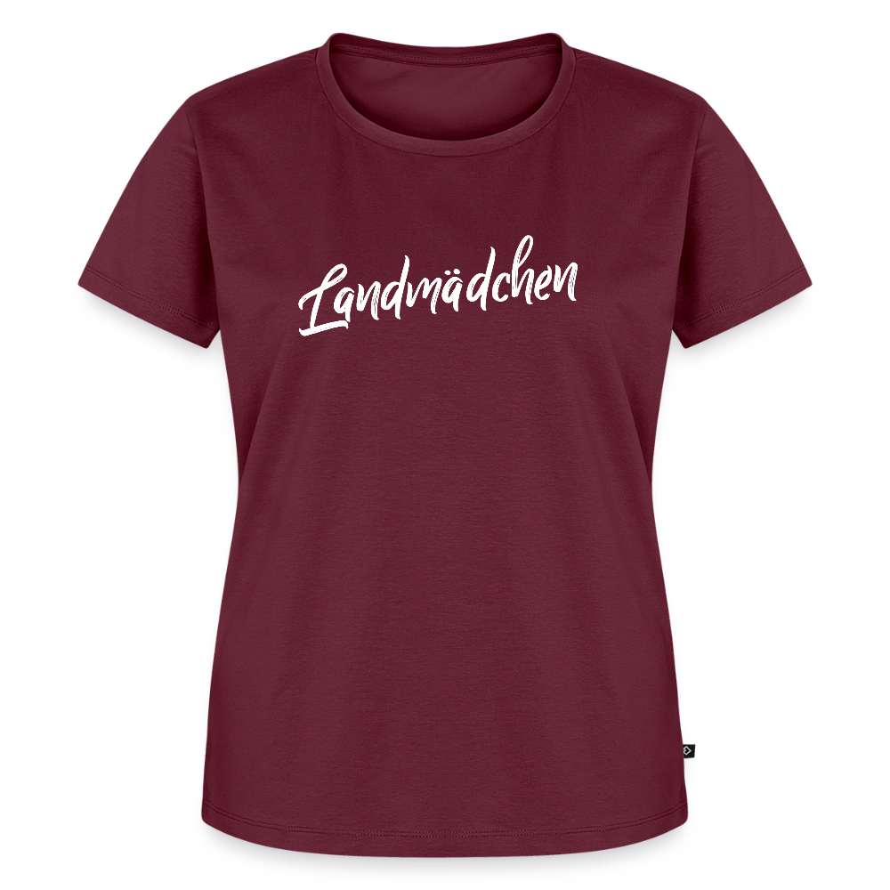 Frauen BIO T-Shirt - Landmädchen - Burgunderrot