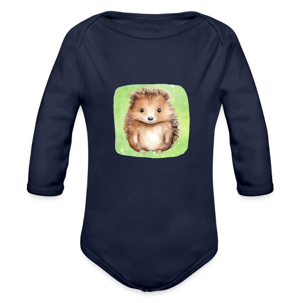 Langarmbody  - Baby Igel - Dunkelnavy