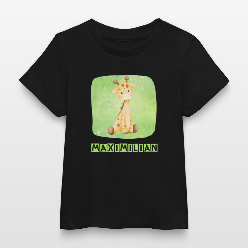 Bio-T-Shirt BABY Giraffe - Schwarz