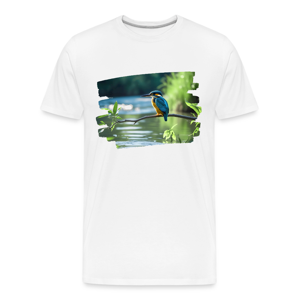 Männer Bio T-Shirt - Eisvogel - Weiß