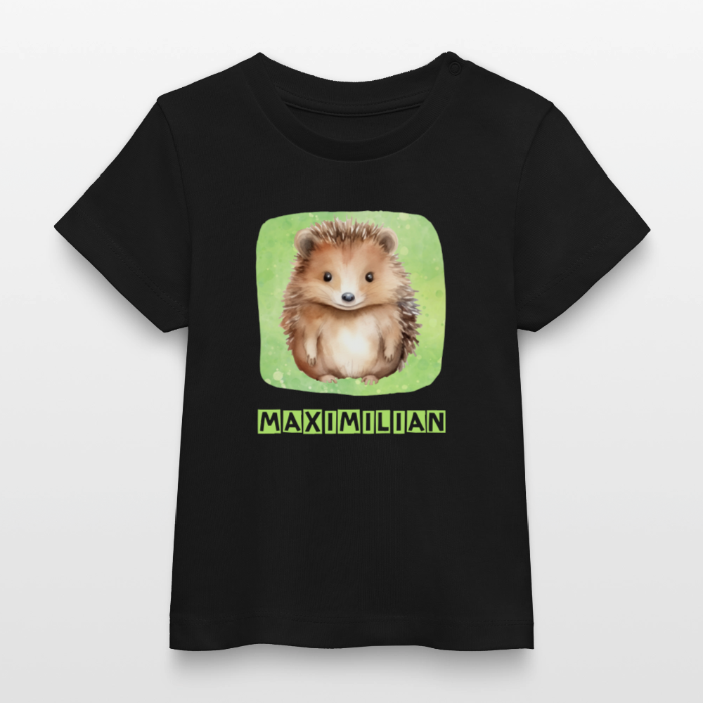 Bio-T-Shirt BABY Igel - Schwarz
