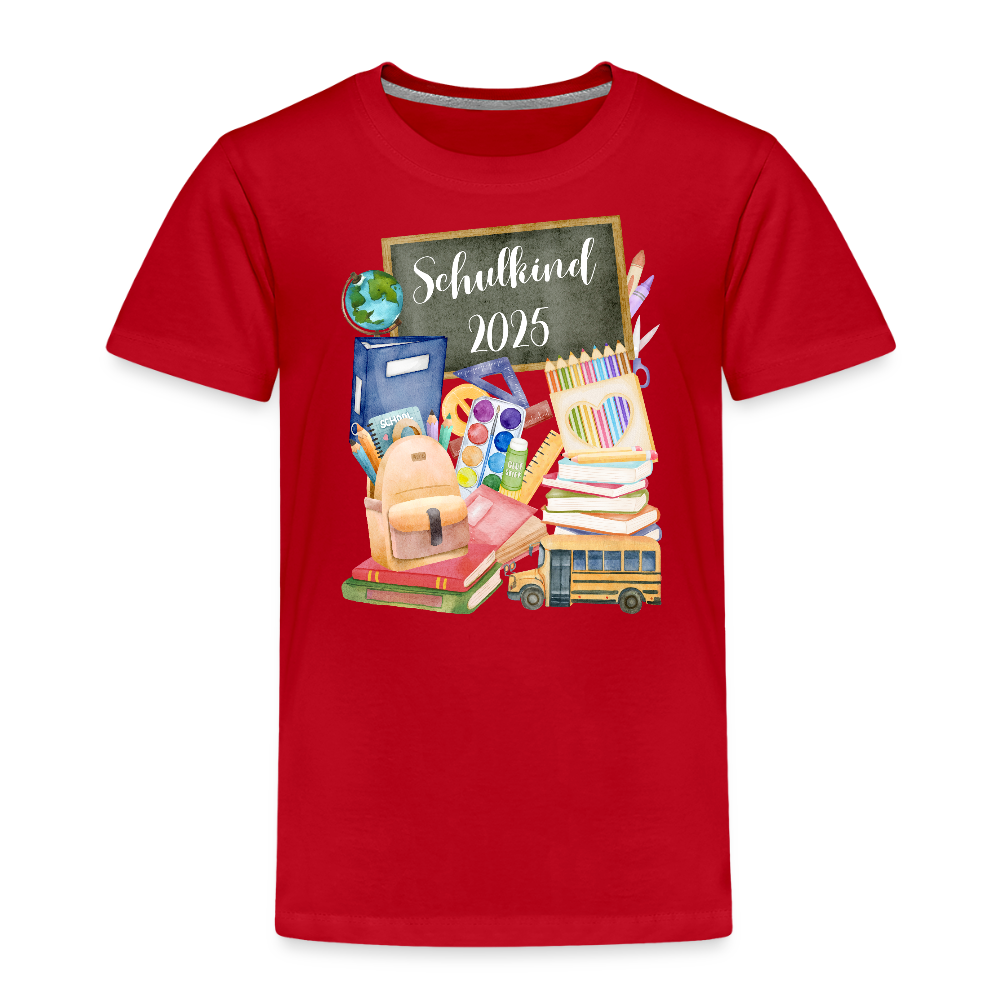Kinder T-Shirt - Schulkind 2025 *Personalisierbar* - Rot