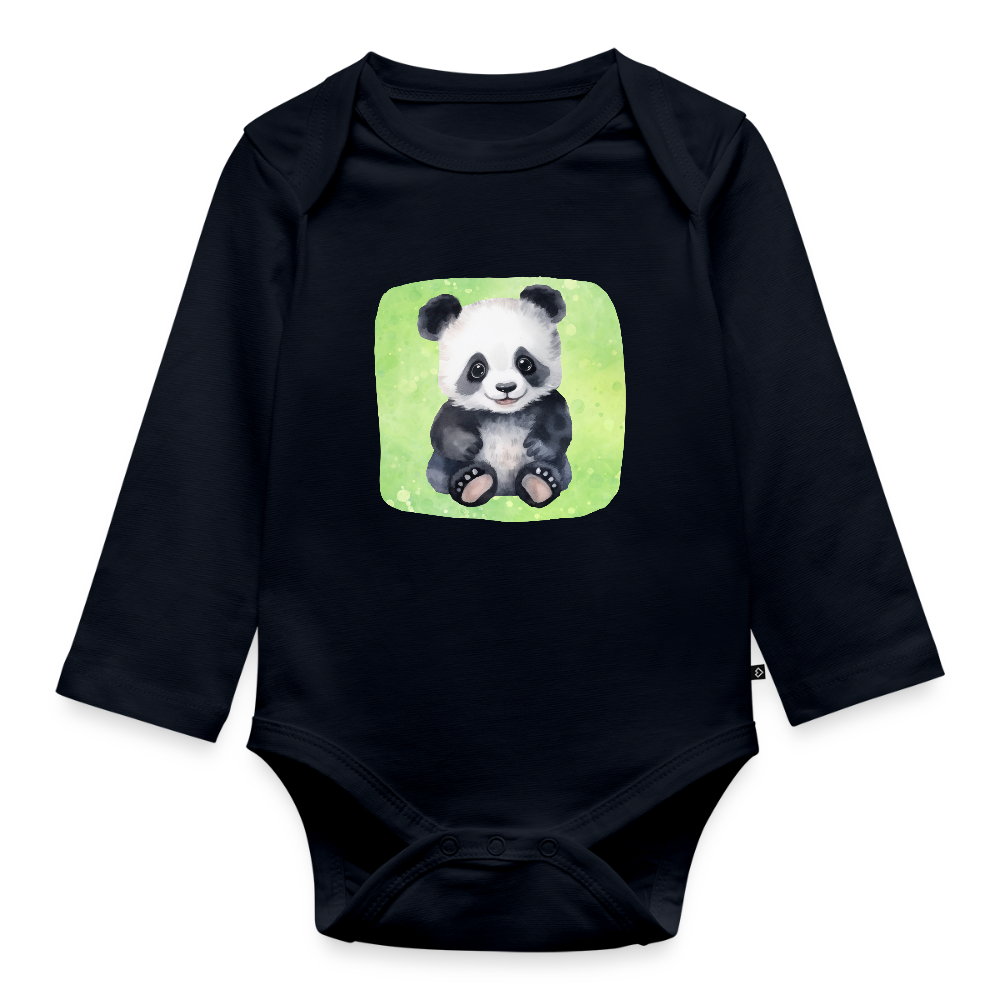 Langarmbody  - Baby Panda - Navy